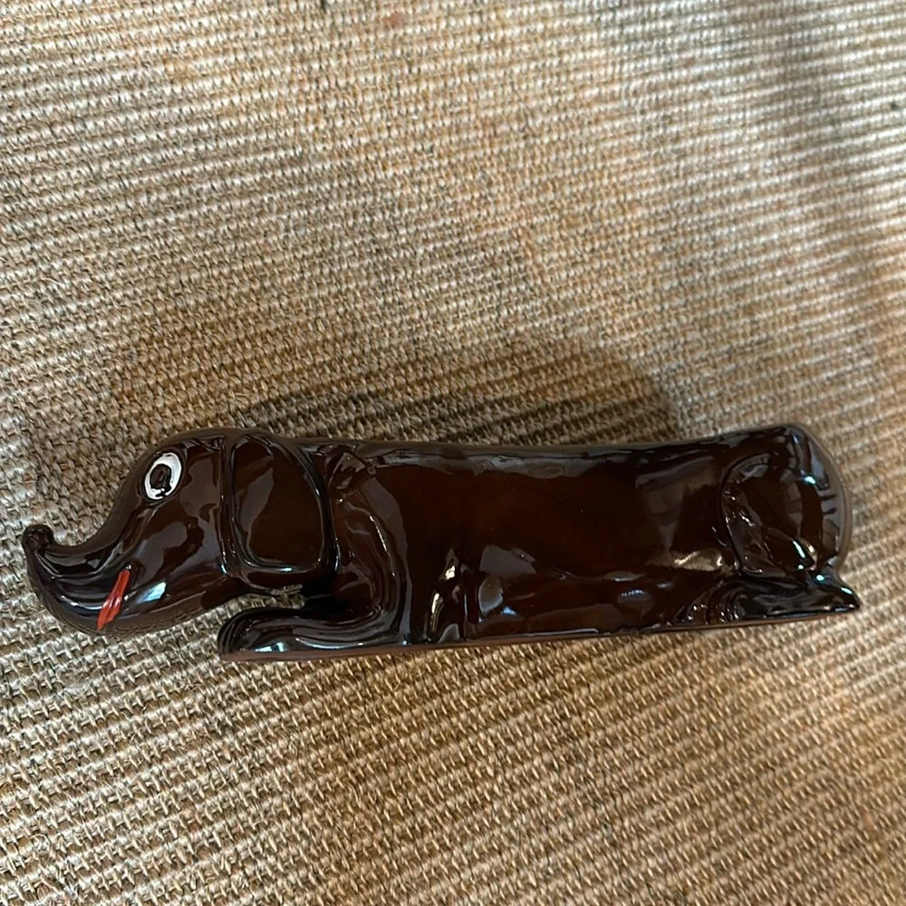 📌 Mid Century Modern Dachshund Pottery Planter Japan 11 x 3 - Picture 7 of 7